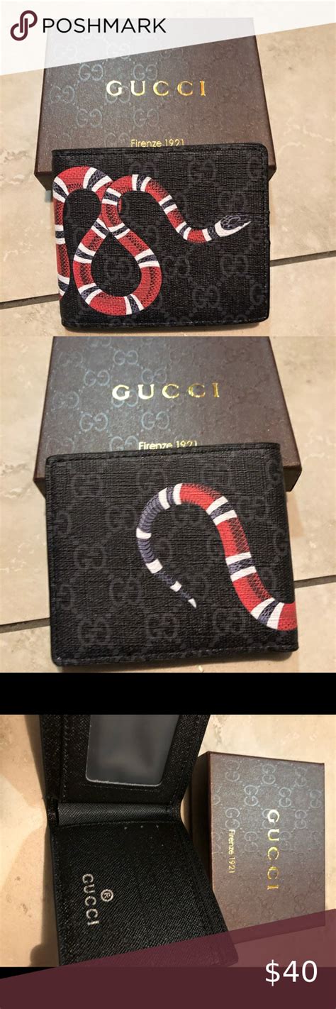 gucci black snake wallet|gucci snake wallet inside.